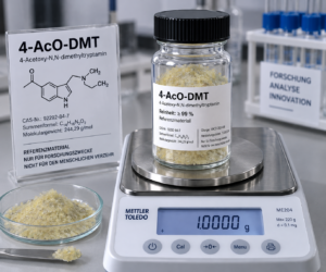 4-AcO-DMT kaufen Deutschland Tryptamin Reinstsubstanz im Laborbehälter
