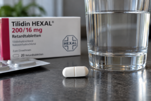 Tilidin Retardtabletten Verpackung 200 mg Dosierung mit Sicherheitsblister